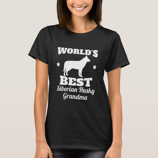 Bäst siberian huskymormor för världar t shirt (Framsida)