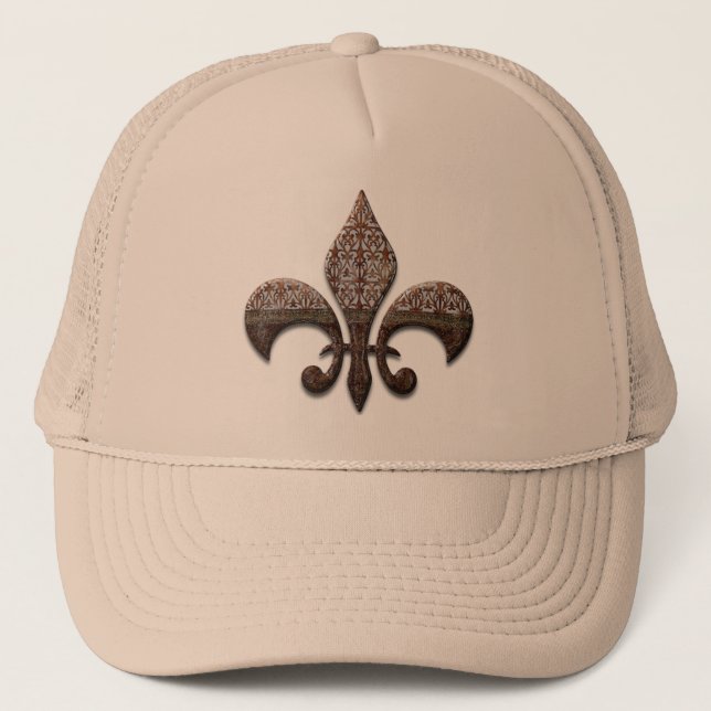 Bäst skjorta för Fleur De Lis Flor New Orleans Truckerkeps (Framsida)