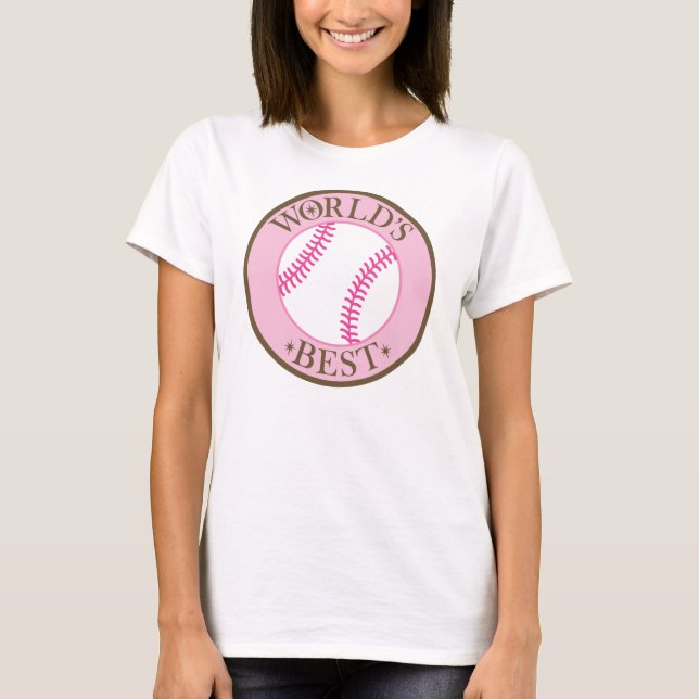 Bäst softballspelare för världar t-shirt (Framsida)