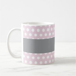Bäst Stepdaughterrosa- och vitpolka dots V07 Kaffemugg