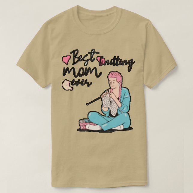 bäst stickande mamma någonsin 326 t shirt (Design framsida)