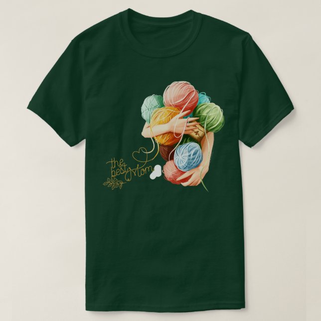 bäst stickande mamma någonsin 93 t shirt (Design framsida)