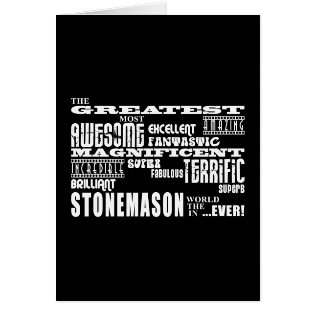 Bäst Stonemasons: Mest underbar Stonemason Hälsningskort (Framsidan)