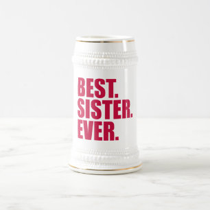 Bäst. Syster. Aldrig.(rosa) Sejdel