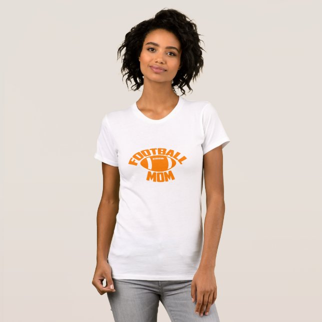 Bäst T-tröja för fotbollmammaorange Tee Shirt (Hel framsida)