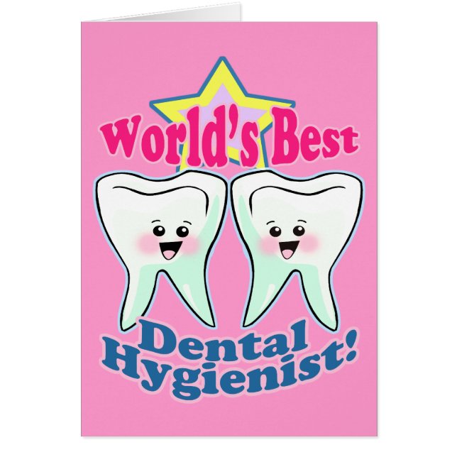 Bäst tandhygienist för världar hälsningskort (Framsidan)