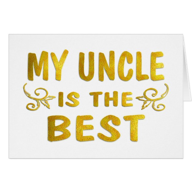 Bäst Uncle Hälsningskort (Framsidan Horizontal)