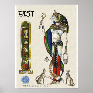 Bast-utskrift Poster