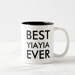 Bäst valentines daygåva för yiayia någonsin   Två-Tonad mugg