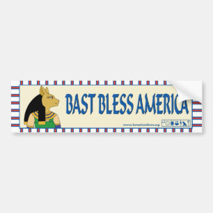 Bast välsignar den Amerika bildekalet Bildekal