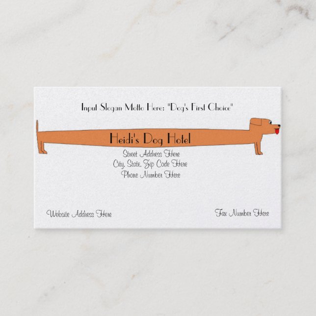 BÄST VISITKORTAR - HUND SLÄKTA AFFÄRER - HUND VISITKORT (Framsida)