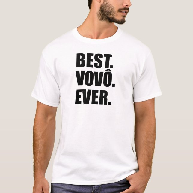 Bäst Vovo någonsin portugisisk morfar T Shirt (Framsida)