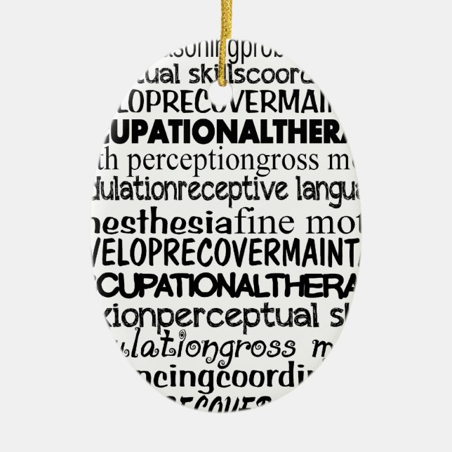 Bäst yrkes- terapigåvor julgransprydnad keramik (Framsidan)