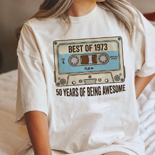 Bästa 1973-kassettband 50-årsdag t shirt
