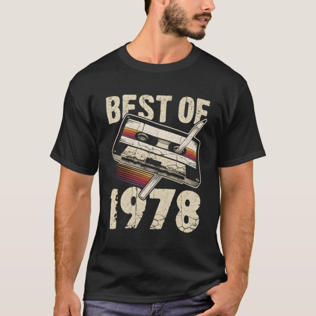 Bästa 1978 ljudkassett 46:e 46 t shirt (Framsida)