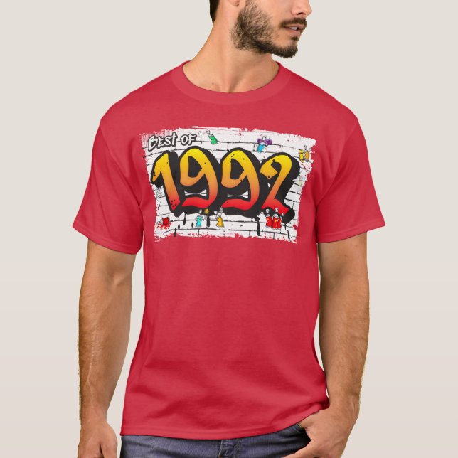 Bästa 1992 Graffiti 33 år av djärvt present T Shirt (Framsida)