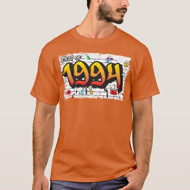 Bästa 1994 Graffiti 31 år av Grunge Energy gi T Shirt (Framsida)