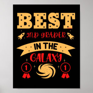 BÄSTA 2:A GRADERN I GALAXY Lustigt söt Poster