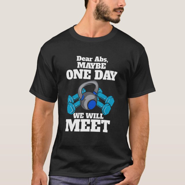 Bästa Abs Gym Workout T Shirt (Framsida)