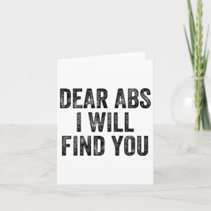 Bästa Abs jag hittar dig Gym Weightlifter Bodybuil Kort