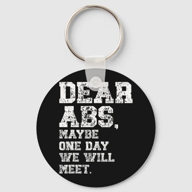 Bästa Abs kanske en viktande Bodybuilding Tee Nyckelring (Framsida)