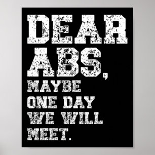 Bästa Abs kanske en viktande Bodybuilding Tee Poster
