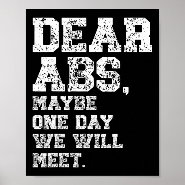 Bästa Abs kanske en viktande Bodybuilding Tee Poster (Framsidan)
