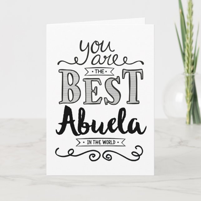 Bästa Abuela-kortet i Världsdagskortet Kort (Framsida)