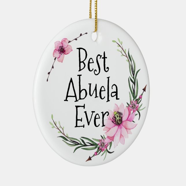 Bästa Abuela någonsin, Abuela Photo-julprydnad Julgransprydnad Keramik (Höger)