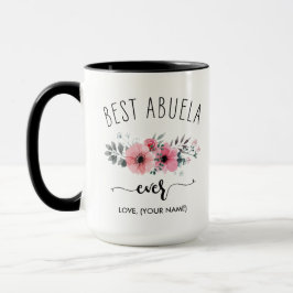 Bästa Abuela någonsin - (ditt namn) Rosa Bouquet M Mugg