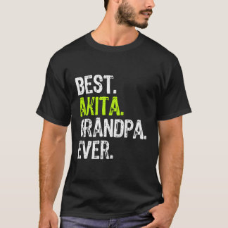Bästa Akita Grandpa All Hund älskare Gift T Shirt