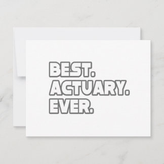 Bästa aktuarie någonsin