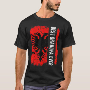 Bästa albanska farfar Alltid Albanien Flagga Far T Shirt