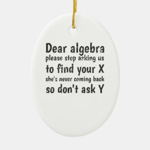 Bästa Algebra sluta be oss att hitta ditt X Julgransprydnad Keramik