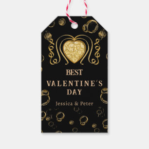 Bästa Alla hjärtans dag, Bubly & Glitter Presentetikett