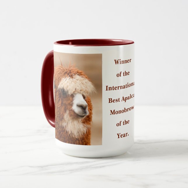 Bästa Alpaca-monobryn Mugg (Framsida vänster)