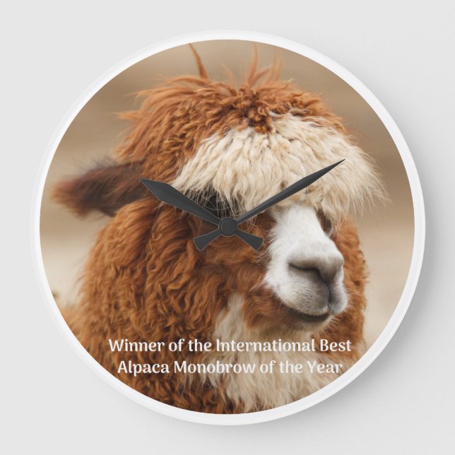 Bästa Alpaca-monobryn Stor Klocka (Framsida)