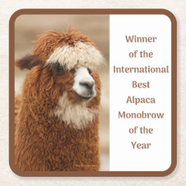 Bästa Alpaca-monobryn Underlägg Papper Kvadrat