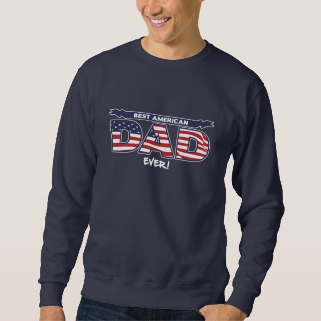 Bästa American Dad någonsin Lång Ärmad Tröja (Framsida)