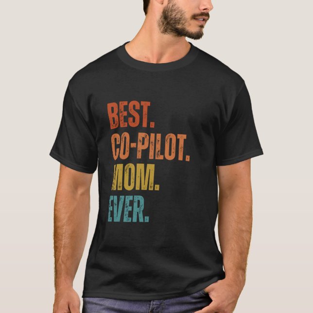Bästa andrepilot Mamma någonsin mors dag T Shirt (Framsida)