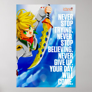 Bästa animeringsofferter om Aldrig Ge upp Poster