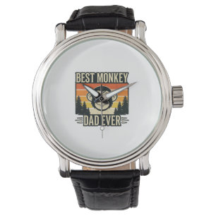 Bästa apa pappa någonsin Vintage apa pappa skjorta Armbandsur