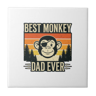 Bästa apa pappa någonsin Vintage apa pappa skjorta Kakelplatta