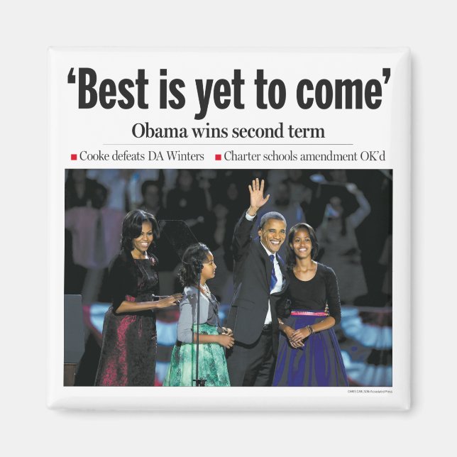 "Bästa är ännu för Komen" Obama Magnet (Framsidan)