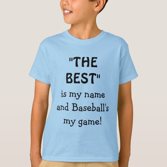 Bästa Är Mitt Namn Citat Rolig Baseball T Shirt (Framsida)