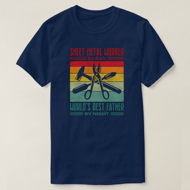 Bästa arbetaren i Lakan Metall Pappa tunnare Metal T Shirt (Design framsida)