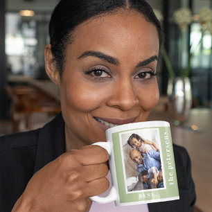 Bästa året Aldrig enkel familjs fotokollage Kaffemugg