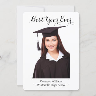 Bästa året av fotoannonsering i Masculine Grad Gra Meddelande