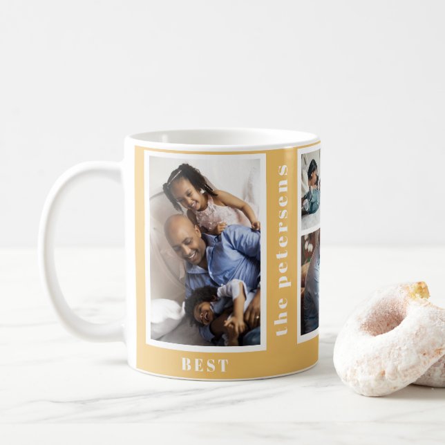 Bästa året - någonsin enkel orange för fotosamling kaffemugg (Med munk)