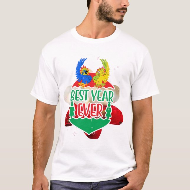 Bästa året någonsin för fåglar i Party T Shirt (Framsida)